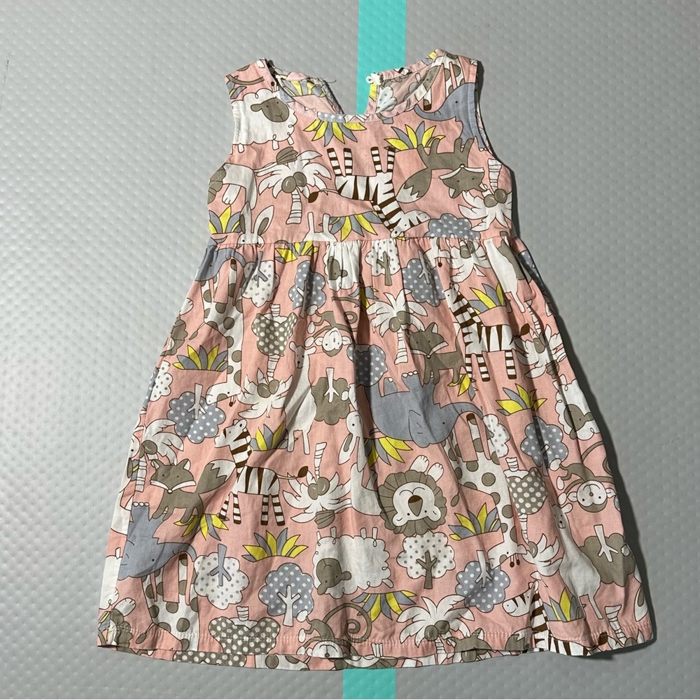 Adorable Pink Animal Print‎ Kids Dress